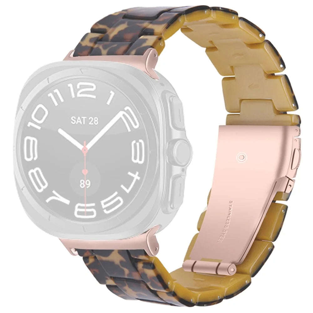 For Samsung Galaxy Watch Ultra2 47mm / Watch Ultra (2025) 47mm / Watch Ultra 47mm Waterproof Resin Acrylic Watch Strap Buckle Design Wrist Band - Style A - 1