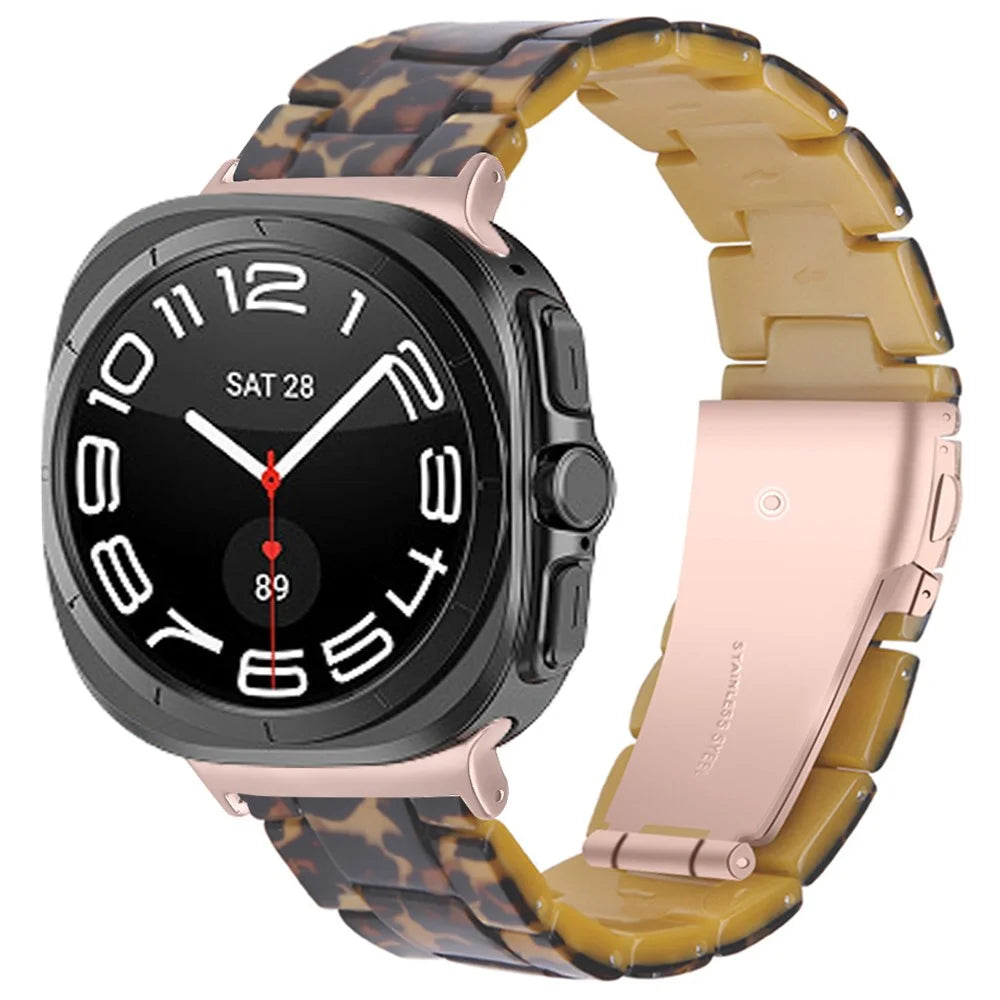 For Samsung Galaxy Watch Ultra2 47mm / Watch Ultra (2025) 47mm / Watch Ultra 47mm Waterproof Resin Acrylic Watch Strap Buckle Design Wrist Band - Style A - 2