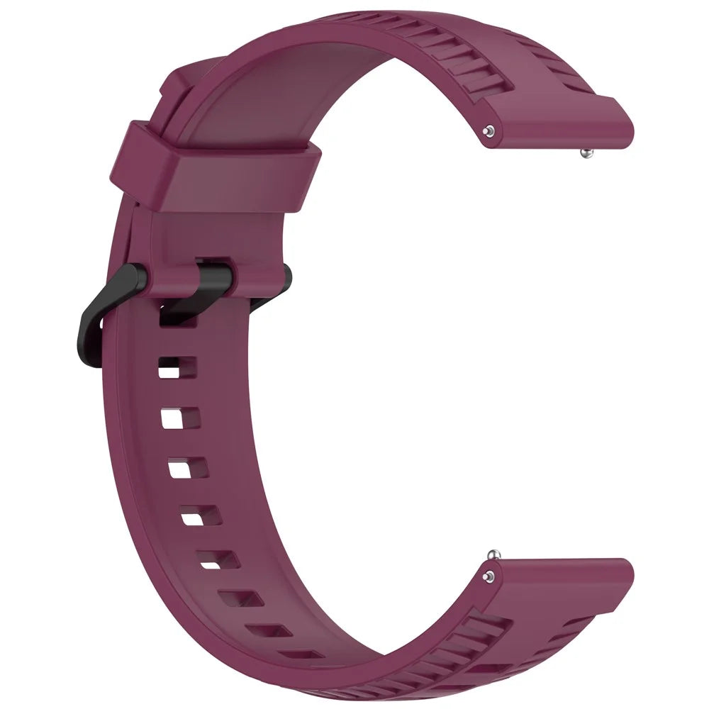 For Huawei Watch GT 3 42mm / GT 3 Pro 43mm Silicone Watch Strap 20mm Tire Texture Wrist Band - Wine Red - 4