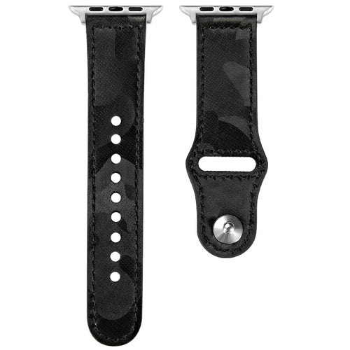 KALEBOL For Apple Watch Ultra 3 2 1 49mm / Series 11 10 46mm / 9 8 7 45mm / SE3 SE2 SE 6 5 4 44mm / 3 2 1 42mm Genuine Cow Leather Strap - Black - 1