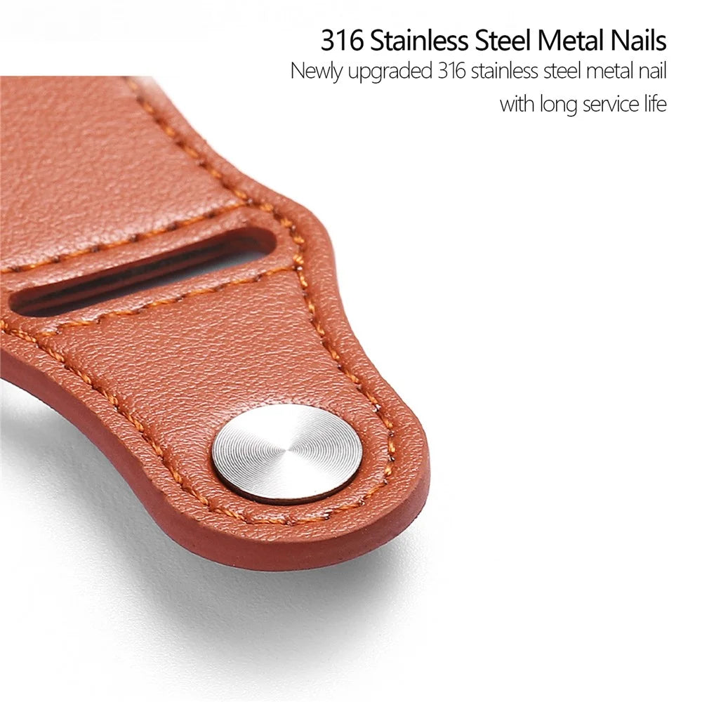 KALEBOL For Apple Watch Ultra 3 2 1 49mm / Series 11 10 46mm / 9 8 7 45mm / SE3 SE2 SE 6 5 4 44mm / 3 2 1 42mm Watch Strap, Large Buckle - Brown - 6