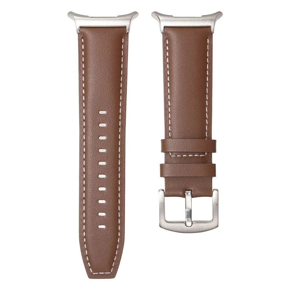 For Samsung Galaxy Watch Ultra2 47mm / Watch Ultra (2025) 47mm / Watch Ultra 47mm Watch Strap Genuine Cow Leather Wrist Band Replacement - Dark Brown - 3