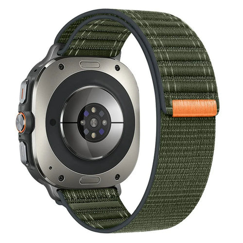 For Samsung Galaxy Watch Ultra2 47mm / Watch Ultra (2025) 47mm / Watch Ultra 47mm Nylon Watch Strap Loop Wristband Replacement - Army Green - 1