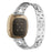 Stainless Steel Rhinestone Decor Watch Strap Replacement for Fitbit Versa 3/Sense - 1
