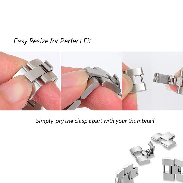 Stainless Steel Rhinestone Decor Watch Strap Replacement for Fitbit Versa 3/Sense - 7