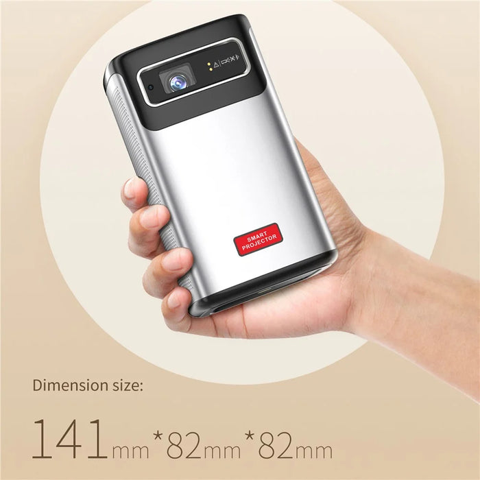 C2000DLP Android 9.0 Portable 3D Mini Projector with Tripod WiFi Home Theater, 2G+32G (CE Certified) - US Plug - 5