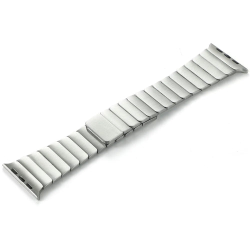 For Apple Watch Series 11 10 42mm / 9 8 7 41mm / SE3 SE2 SE 6 5 4 40mm / 3 2 1 38mm Magnetic Metal Watch Strap - Silver - 1
