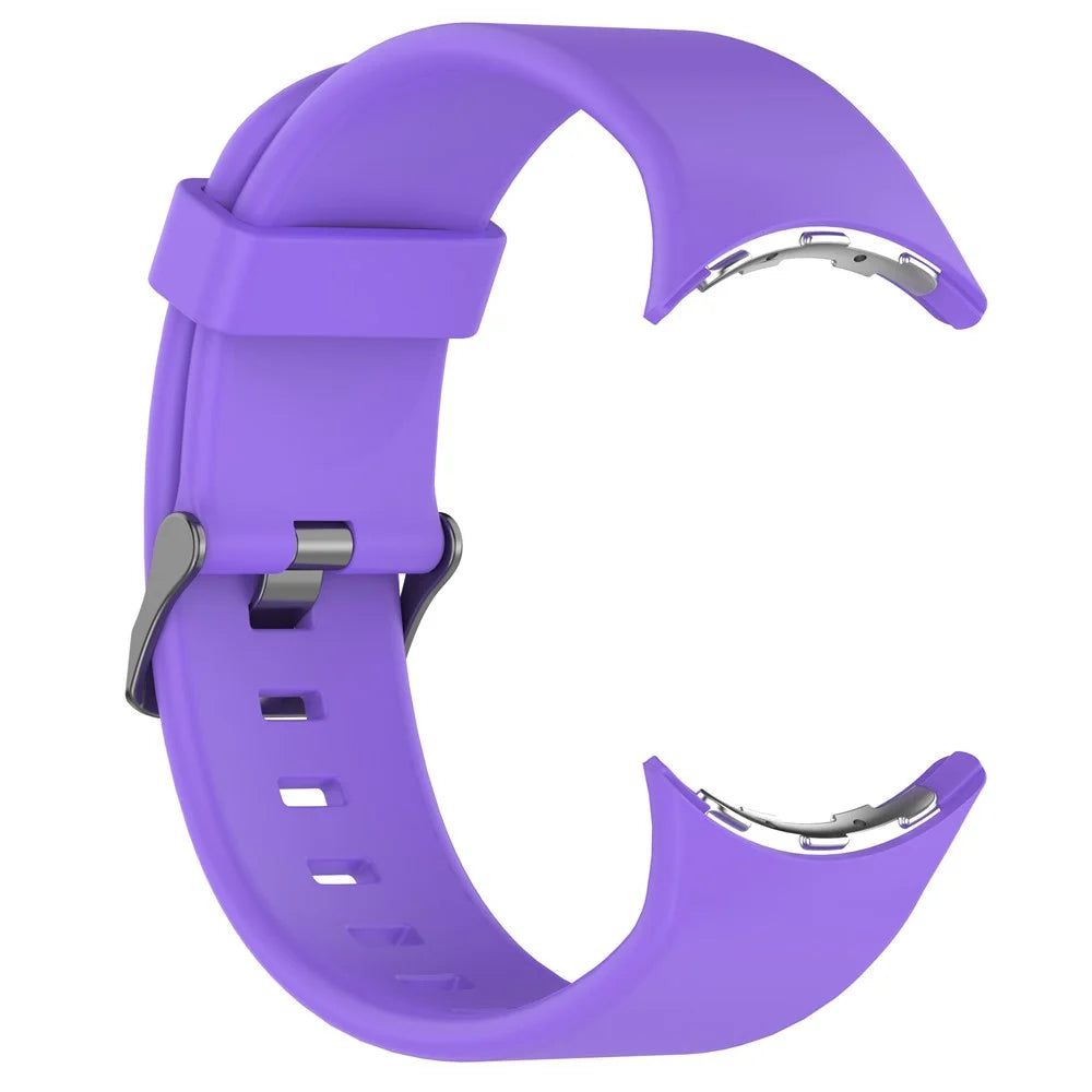 For Google Pixel Watch 4 45mm / Watch 3 45mm Silicone Watch Band Replacement Strap with Metal Connector - Purple - 2