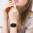 For Huawei Watch Fit 3 Metal Alloy Watch Band Rhinestones Resin Wristband Bracelet - Black+White - 4
