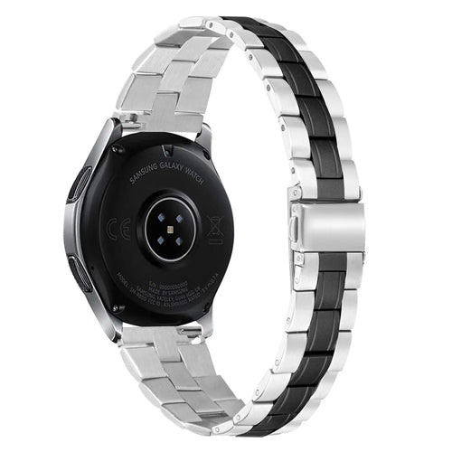 Stainless Steel Chain Three Bead Buckle Design Watchband Replacement for Samsung Galaxy Watch 46mm/Gear S3 Classic/Frontier - Black - 1