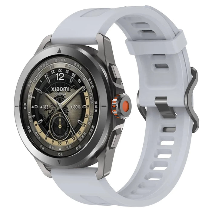 For Xiaomi Watch S4 Sport Silicone Watch Strap 22mm Adjustable Wrist Band - Grey - 2