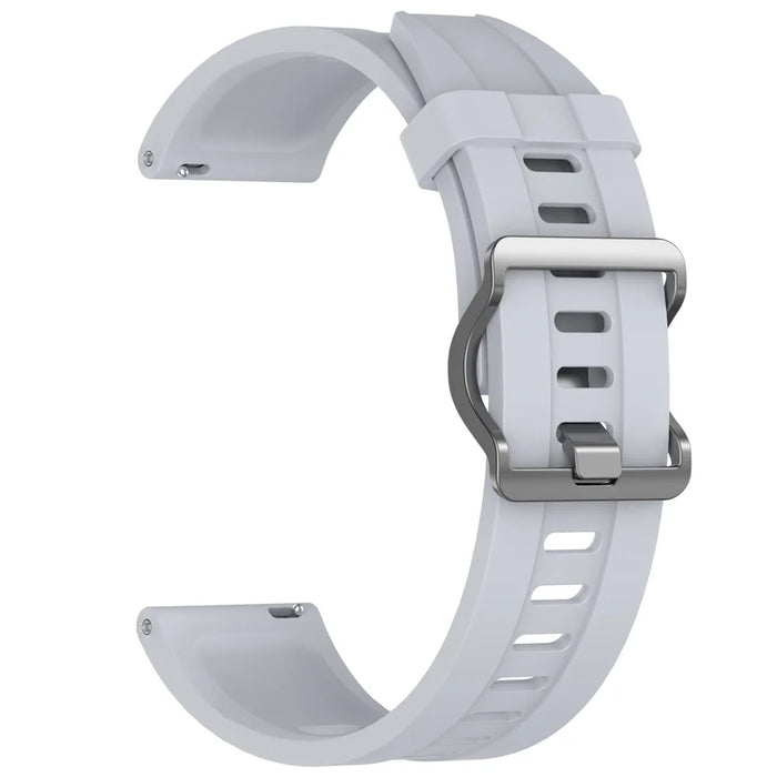For Xiaomi Watch S4 Sport Silicone Watch Strap 22mm Adjustable Wrist Band - Grey - 4
