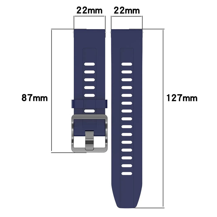 For Xiaomi Watch S4 Sport Silicone Watch Strap 22mm Adjustable Wrist Band - Grey - 6