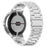 For Google Pixel Watch 4 45mm / Watch 3 45mm Watch Strap 3-bead Stainless Steel Replacement Wrist Band - Silver - 1