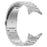 For Google Pixel Watch 4 45mm / Watch 3 45mm Watch Strap 3-bead Stainless Steel Replacement Wrist Band - Silver - 3