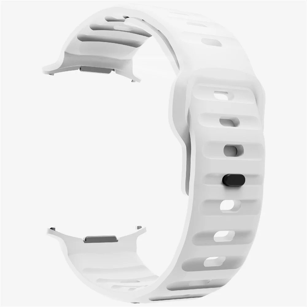 For Samsung Galaxy Watch Ultra2 47mm / Watch Ultra (2025) 47mm / Watch Ultra 47mm Silicone Watch Band Breathable Sport  Watch Strap - White - 3