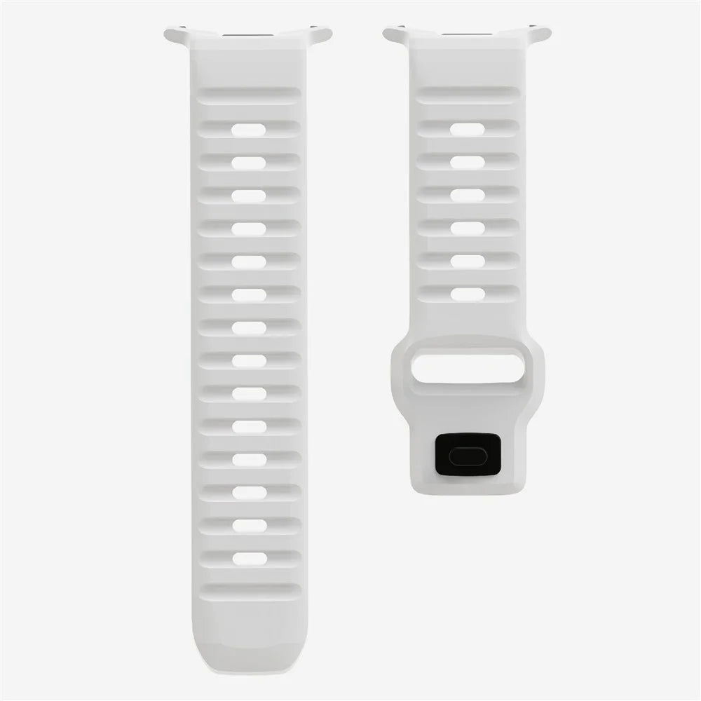 For Samsung Galaxy Watch Ultra2 47mm / Watch Ultra (2025) 47mm / Watch Ultra 47mm Silicone Watch Band Breathable Sport  Watch Strap - White - 5