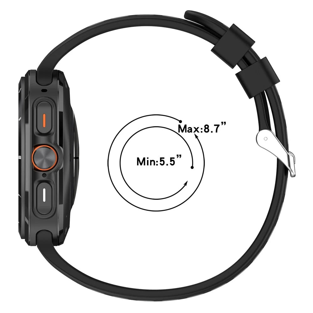 For Samsung Galaxy Watch Ultra2 47mm / Watch Ultra (2025) 47mm / Watch Ultra 47mm Silicone Sport Strap Breathable Dual Color Watch Strap - Black  /  Blue - 5