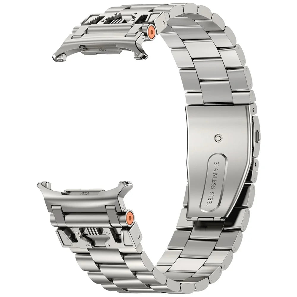 For Samsung Galaxy Watch Ultra2 47mm / Watch Ultra (2025) 47mm / Watch Ultra 47mm Watch Band Stainless Steel Replacement Strap - Starlight - 1