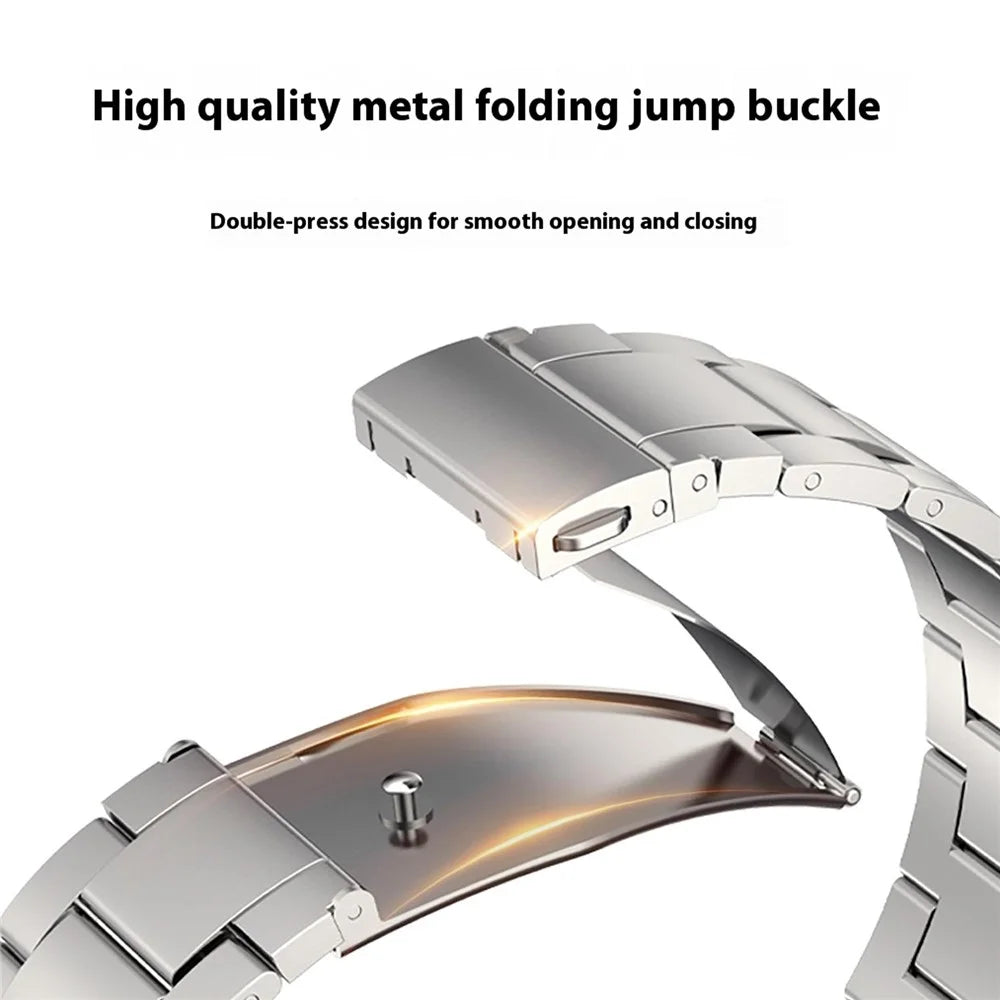 For Samsung Galaxy Watch Ultra2 47mm / Watch Ultra (2025) 47mm / Watch Ultra 47mm Watch Band Stainless Steel Replacement Strap - Starlight - 5
