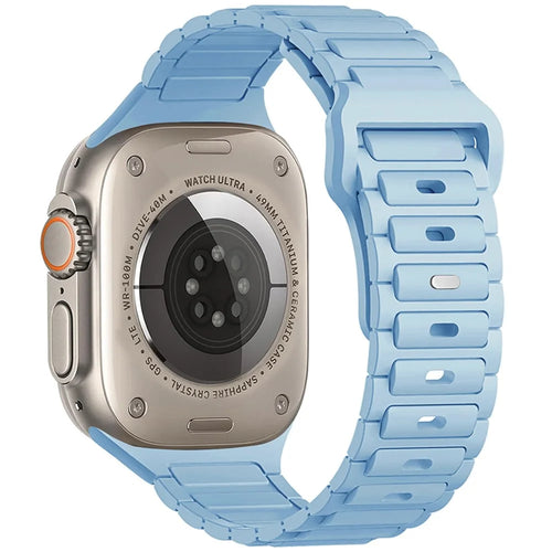 For Apple Watch Series 11 10 42mm / 9 8 7 41mm / SE3 SE2 SE 6 5 4 40mm / 3 2 1 38mm Silicone Watch Band - Baby Blue - 1