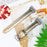 Gradient Glitter Surface Genuine Leather Watch Strap Replacement for Fitbit Versa 3/Sense - Gold - 3