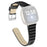 Wave Design Genuine Leather Watch Strap Replacement for Fitbit Versa 3/Fitbit Sense - Black - 1