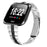 Three Bead Buckle Stainless Steel Chain for Fitbit Versa/Versa 2 Watchband Replacement - Black - 2