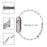 Three Bead Buckle Stainless Steel Chain for Fitbit Versa/Versa 2 Watchband Replacement - Black - 5