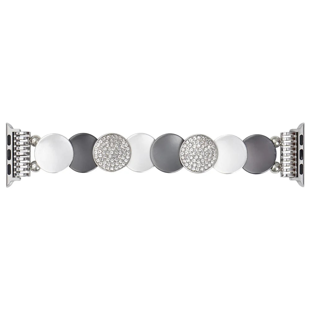 For Apple Watch Ultra 3 2 1 49mm / Series 11 10 46mm / 9 8 7 45mm / SE3 SE2 SE 6 5 4 44mm / 3 2 1 42mm Round Pieces Zinc Alloy Strap - 2