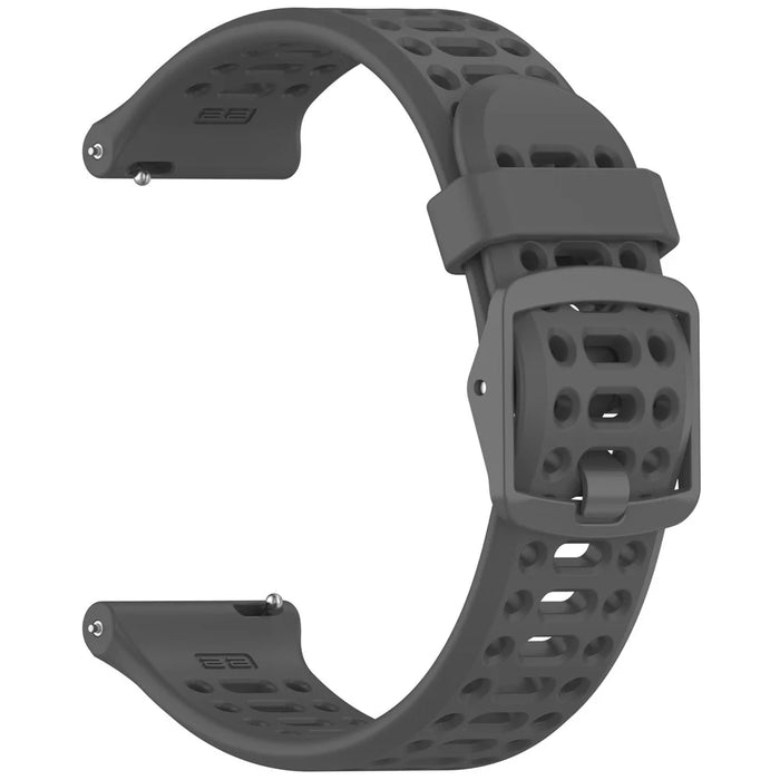 For Coros Pace 3 Liquid Silicone Watch Band Adjustable Wrist Strap - Dark Grey - 2