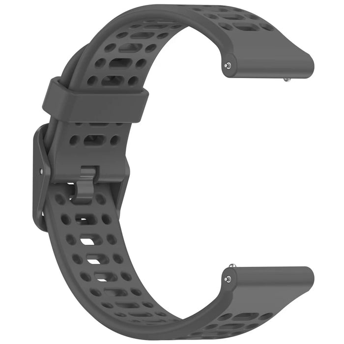 For Coros Pace 3 Liquid Silicone Watch Band Adjustable Wrist Strap - Dark Grey - 3