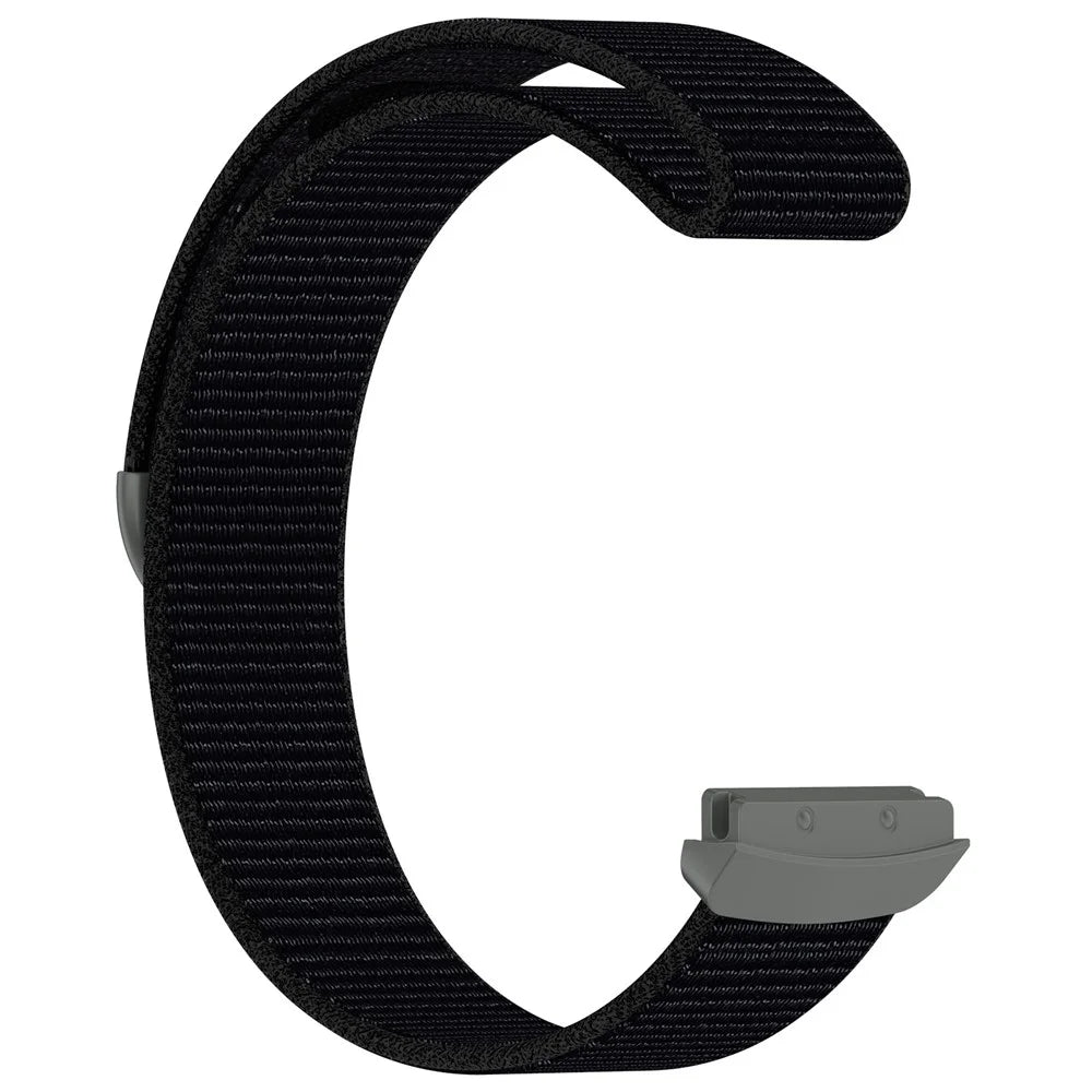 For Fitbit Ace LTE Children Watch Watchband Round Tail Braided Nylon Wrist Strap - Black - 2