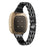 Zinc Alloy Rhinestone Decor Watch Band for Fitbit Sense / Fitbit Versa 3 - Black - 1