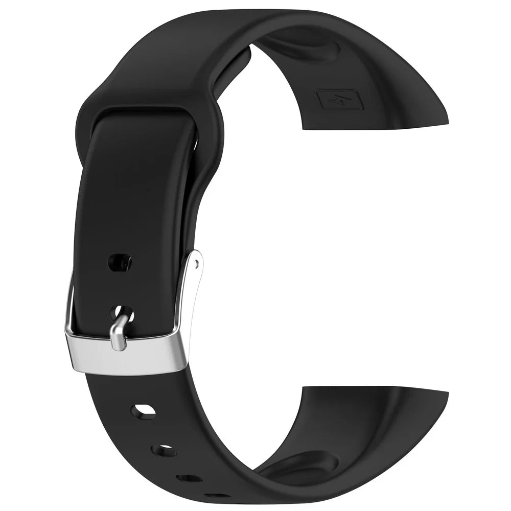 For Lifesense Band 6S Replacement Strap Silicone Sport Watch Band - Black - 1