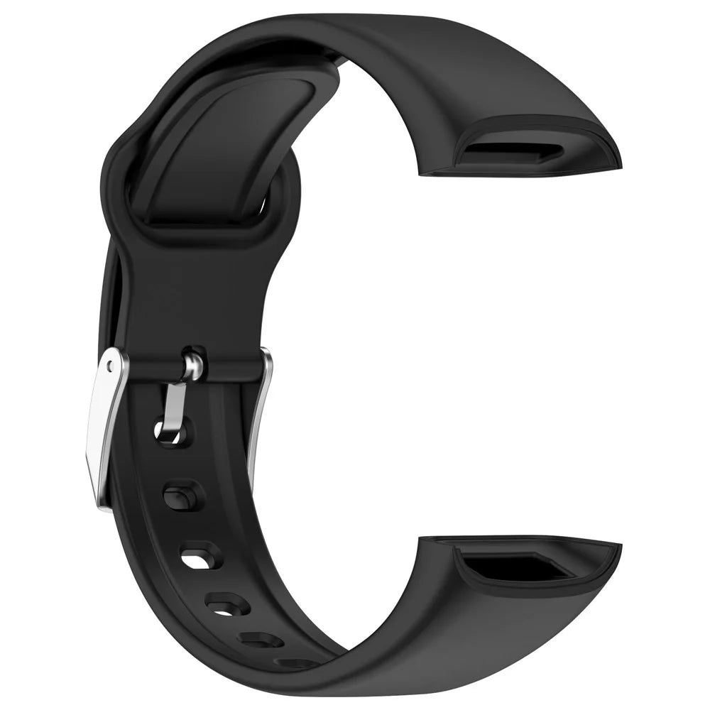 For Lifesense Band 6S Replacement Strap Silicone Sport Watch Band - Black - 2