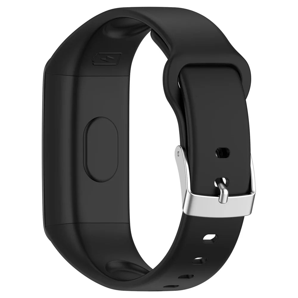 For Lifesense Band 6S Replacement Strap Silicone Sport Watch Band - Black - 3