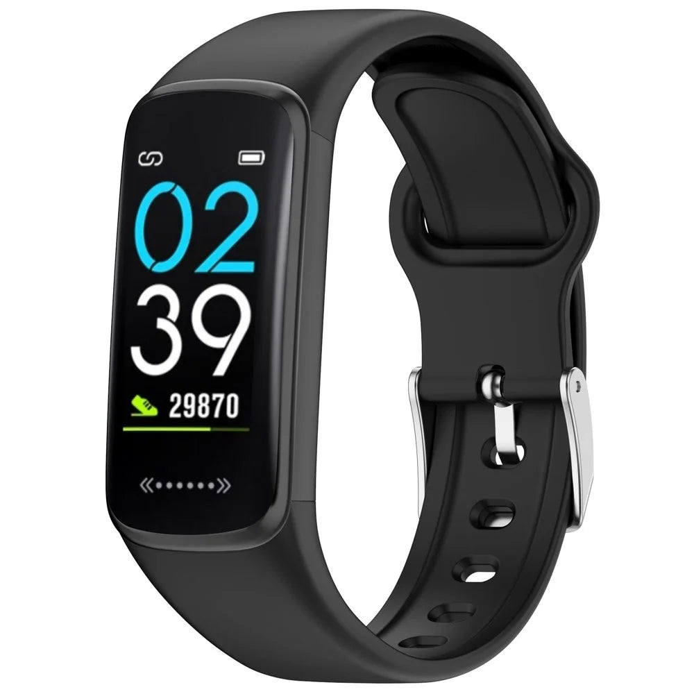 For Lifesense Band 6S Replacement Strap Silicone Sport Watch Band - Black - 4