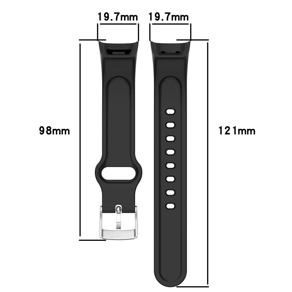 For Lifesense Band 6S Replacement Strap Silicone Sport Watch Band - Black - 5