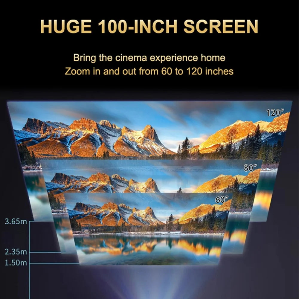 TS-6 1+8G Hidden Retractable Bracket HD Video Mini Projector WiFi Home Theater Projecting Device - US Plug - 4