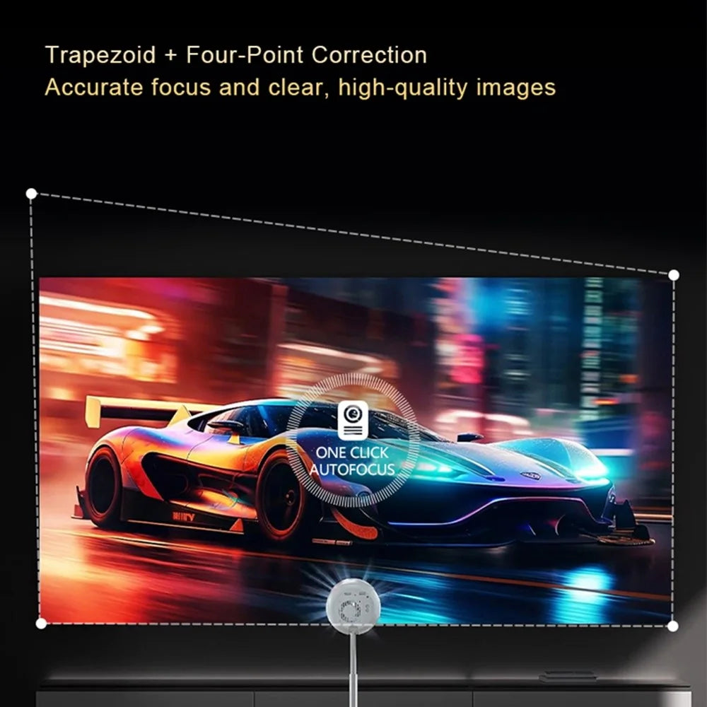 TS-6 1+8G Hidden Retractable Bracket HD Video Mini Projector WiFi Home Theater Projecting Device - US Plug - 6