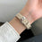 For Apple Watch Ultra 3 2 1 49mm / Series 11 10 46mm / 9 8 7 45mm / SE3 SE2 SE 6 5 4 44mm / 3 2 1 42mm Crocodile Texture Leather Strap - Beige+Silver Buckle - 4
