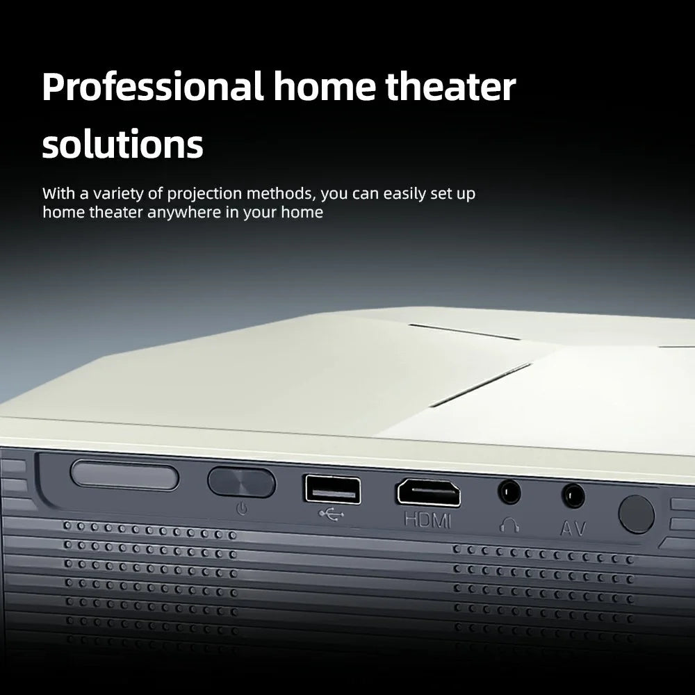AUN A004 Pro 4-inch LCD Full HD 1080P Home Theater Wifi+Bluetooth-compatible Android 9.0 Projector - US Plug - 7