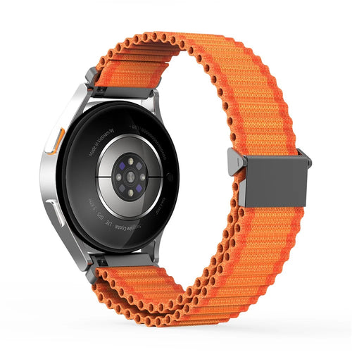 DUX DUCIS YC Series For Samsung Galaxy Watch3 45mm / Xiaomi Watch S4 Sport Nylon Watch Band 22mm Hook Buckle Strap - Orange - 1