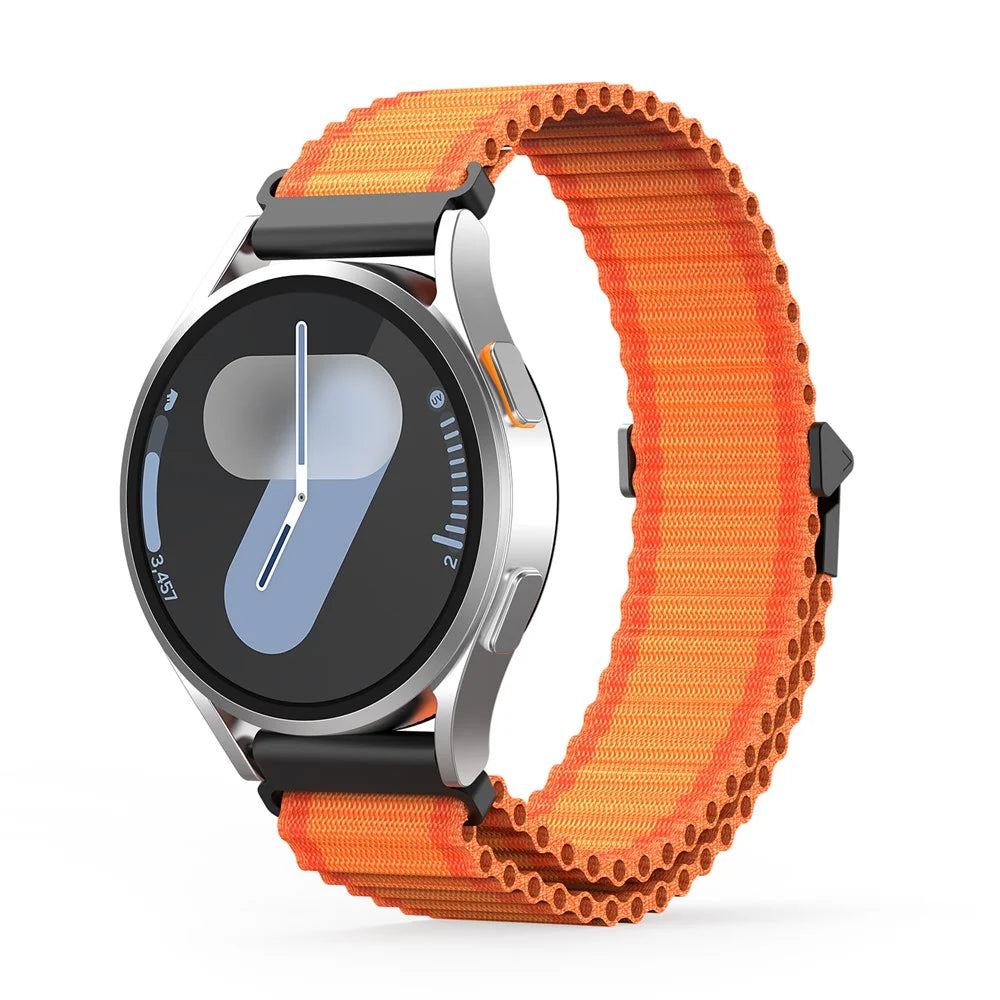 DUX DUCIS YC Series For Samsung Galaxy Watch3 45mm / Xiaomi Watch S4 Sport Nylon Watch Band 22mm Hook Buckle Strap - Orange - 3