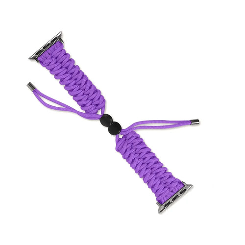 Multi-Color Adjustable Braided Rope New Style Watchband Replacement for Apple Watch Series 11 10 42mm / 9 8 7 41mm / SE3 SE2 SE 6 5 4 40mm / 3 2 1 38mm - Purple - 1
