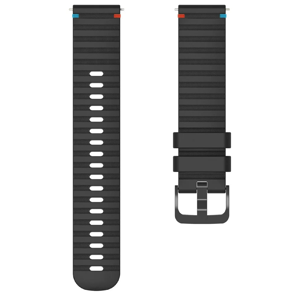 For Samsung Galaxy Watch3 45mm / Galaxy Watch 46mm / Huawei Watch GT 4 46mm Universal 22mm Silicone Watch Strap - Black - 4