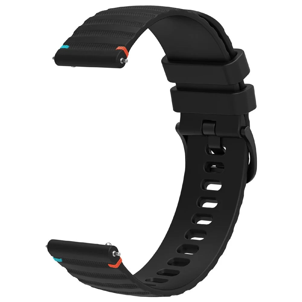 For Huawei Watch GT 4 41mm / Garmin Venu 3S / Garmin Forerunner 265S Universal 18mm Silicone Watch Strap - Black - 2