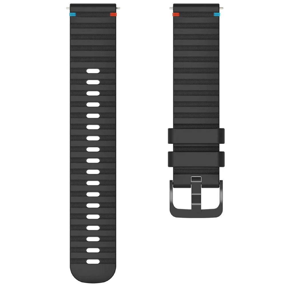 For Samsung Galaxy Watch7 44mm / 40mm / Watch FE 40mm / Watch6 44mm / 40mm Universal 20mm Silicone Watch Strap - Black - 4