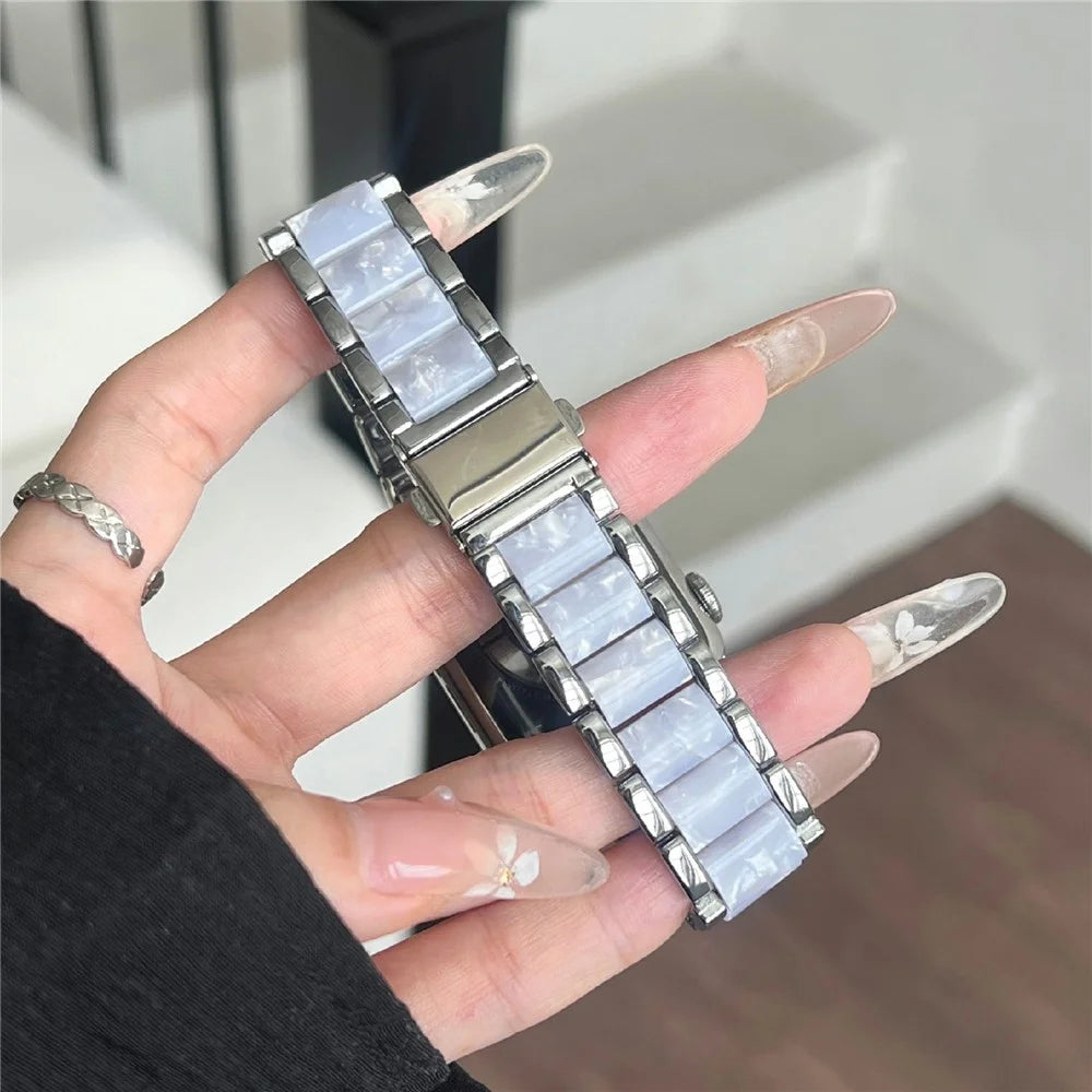 3-bead Strap for Apple Watch Ultra 3 2 1 49mm / Series 11 10 46mm / 9 8 7 45mm / SE3 SE2 SE 6 5 4 44mm / 3 2 1 42mm - Silver Splicing - 5